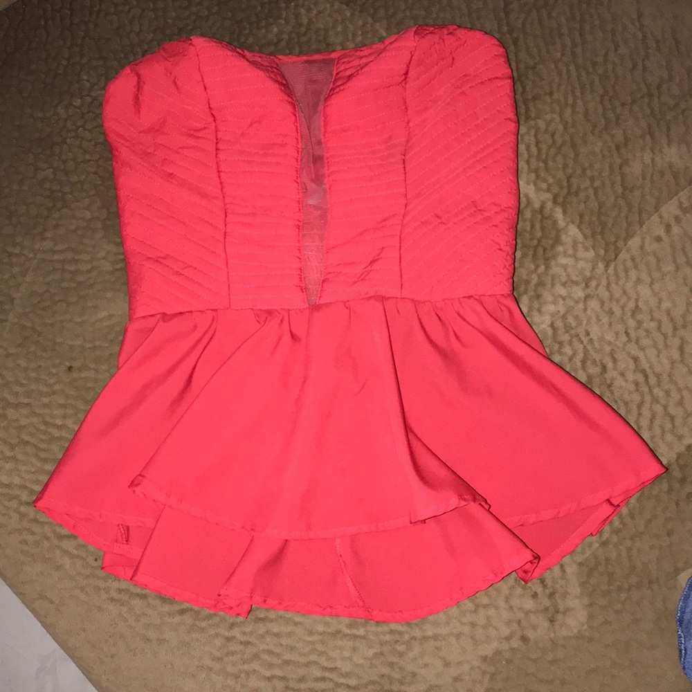 CHARLOTTE RUSSE ~ Strapless hot pink top